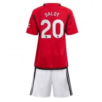 Manchester United Diogo Dalot #20 Domaci Dres za djecu 2023-24 Kratak Rukav (+ Kratke hlače)